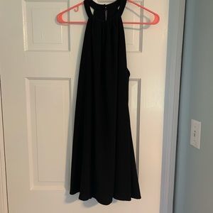 Black Neck-high Dress